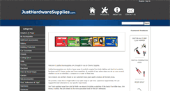 Desktop Screenshot of justhardwaresupplies.com